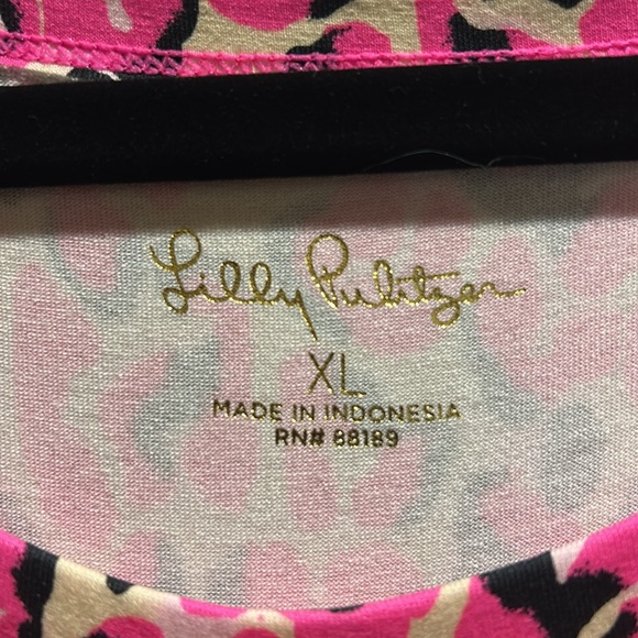 Lilly Pulitzer Sophie Dress NEW WITH TAGS Size XL HOT PINK LEOPARD PRINT - Picture 9 of 11